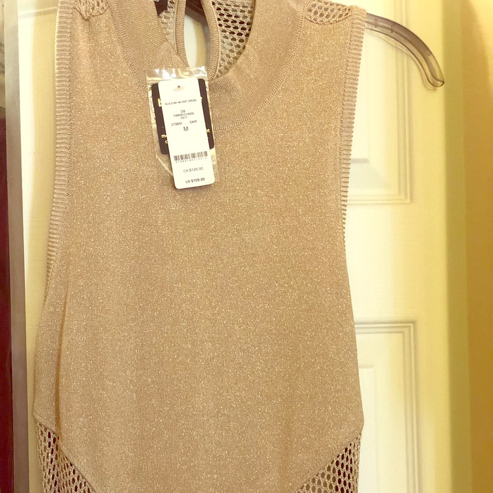 Bebe gold midi dress, size medium.